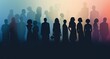© RPL-Studio - Colorful silhouettes of a diverse and multicultural community. Illustration of a multiethnic group of people.