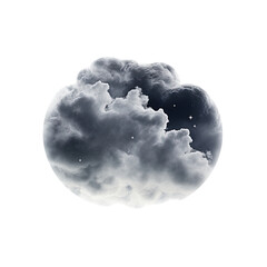 Wall Mural - moon obscured in the night sky by clouds