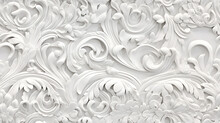 Generative AI : Imperial Rococo Pattern Vector Ornament Decor. Baroque Background Textures. Royal Victorian Trendy Designs