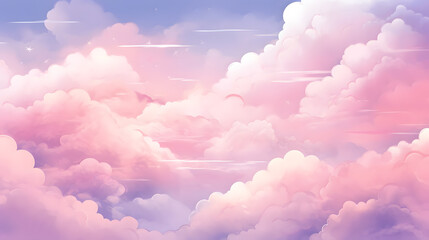 Poster - Generative AI : sky pink and blue colors.sky abstract background