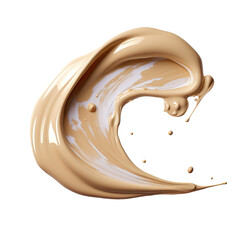 Poster - Cosmetic cream splashing with liquid foundation element.