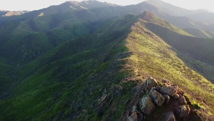 Canvas Print - Beautiful shot of of a high mountainous landscape