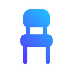 Wall Mural - chair gradient fill icon