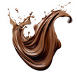 canvas print picture - Illustration of a abstract background with swirling chocolate splash.