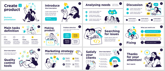 Wall Mural - presentation and slide layout background. design template with business people. use for business ann