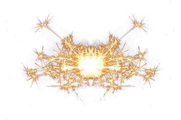 Wall Mural - Fireworks Sparks Isolated on transparent background PNG file