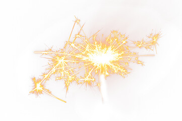 Poster - Fireworks Sparks Isolated on transparent background PNG file