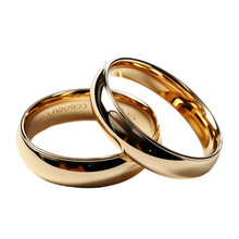 Wedding Golden Rings Transparent Background, Png