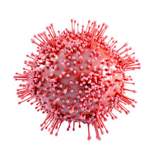 Virus Cell, Isolated On Transparent Backround.