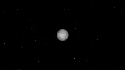 Wall Mural - 3d rendered animation of the moon isolated on the empty dark black space background