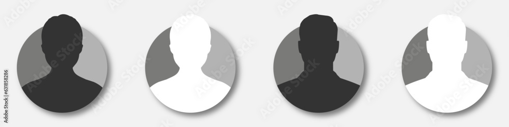 Default anonymous user portrait vector illustration flat graphic vector ...