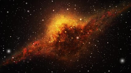 Wall Mural - 3d rendered animation of starry space and a nebula in the background