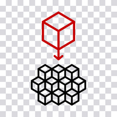 Business requirements microservice architecture vector icon, software application development concept.