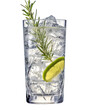 Gin Tonic, klassischer Longdrink  aus Gin und Tonic Water, isoliert vor transparenten Hintergrund. Generative AI