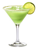 Fototapeta Dziecięca - Klassischer Cocktail Daiquiri, Drink mit kubanischem weißen Rum, isoliert transparenter Hintergrund, Generative AI