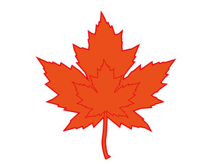 Wall Mural - Maple. Vector maple leaf icon. Maple leaf vector illustration. Canada vector maple leaf symbol. Red maple leaf.