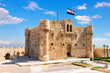 Qaitbay Citadel famous medieval fort built on the place of Lighthouse of Alexandria, Egypt