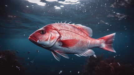 Poster - Nordic Red Snapper in the water