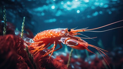 Wall Mural - Shrimp in the water