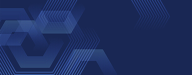 Aufkleber - Abstract hexagon background. Technology poligonal design. Digital futuristic minimalism