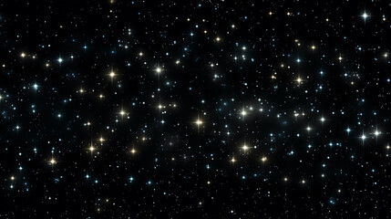 Wall Mural - a starry night sky, millions of twinkling stars, a falling shooting star, on a black background
