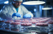 Lab grown meat, artificial meat in a petri dish