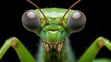 Unveiling Nature's Detail: Praying Mantis Close-up Through Macro Photography