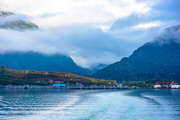 Wall Mural - View of Port Valdez, Alaska from cruise ship.