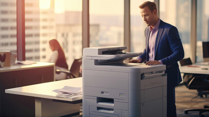 A modern photocopier in the office environment