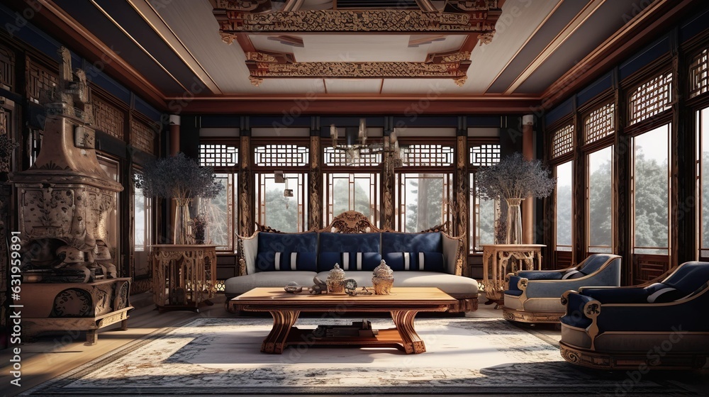 Collaboration between Korean traditional royal hanok luxury interior ...