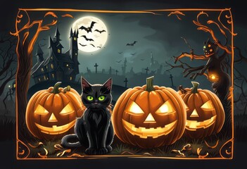 Wall Mural - Creepy and Spooky Halloween Background