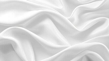 Wall Mural - White luxury fabric background Generative ai