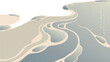 © Marukopum - Japanese background with hand drawn wave in vintage style. Art chinese landscape banner design. Water surface element.