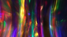 Sparkling Rainbow Light Prism. Hypnotic Surreal Rotating Animation. Fantasy Chaotic Colorful Fractal Background