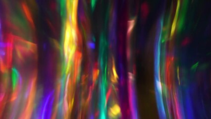 Wall Mural - Sparkling rainbow light prism. Hypnotic surreal rotating animation. Fantasy chaotic colorful fractal background