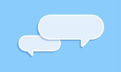 Wall Mural - Blank Speech Bubble Banners