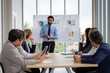 © SKW - Group of multiethnic businessmen Get together for a brainstorming meeting to move the business forward.