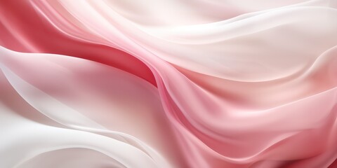 Abstract white and Pink textile transparent fabric. Soft light background for beauty products or other.