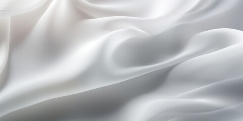 Abstract white and Gray (or Grey) textile transparent fabric. Soft light background for beauty products or other.