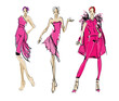 © Dzmitry Sukhavarau - Beautiful young girl in stylish clothes. Fashion woman look. Sale concept. Hand-drawn fashion illustration. Cute girl in fashion clothes