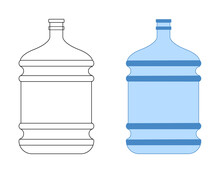 Bottle Of Water, Big Water Bottle Icon, 20 Liter Water Bottle Illustration, Transparent Water Bottle Illustration