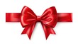 © twilight mist - Red ribbon bow and curl isolated on white background
