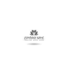 Canvas Print - Flower Lotus Logo design template with shadow