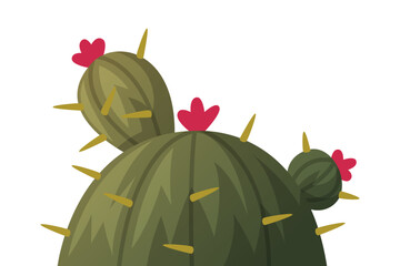 Sticker - Cacti or Cactus Plant as Succulent Flora Vector Illustration