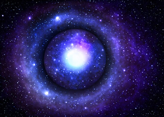Wall Mural - abstract illustration of galaxy nebula meditation and space concept created with generative ai technology