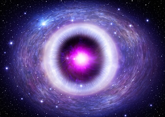 Wall Mural - abstract illustration of galaxy nebula meditation and space concept created with generative ai technology