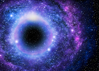 Wall Mural - abstract illustration of galaxy nebula meditation and space concept created with generative ai technology