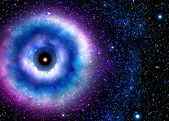 Wall Mural - abstract illustration of galaxy nebula meditation and space concept created with generative ai technology