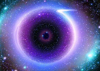 Wall Mural - abstract illustration of galaxy nebula meditation and space concept created with generative ai technology
