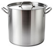 Stainless steel pot isolated.